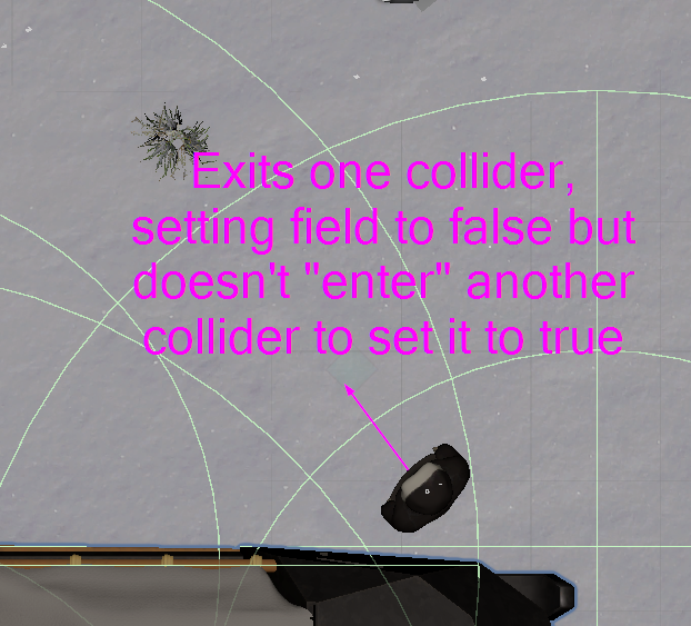 Screenshot showing the problem with the light colliders