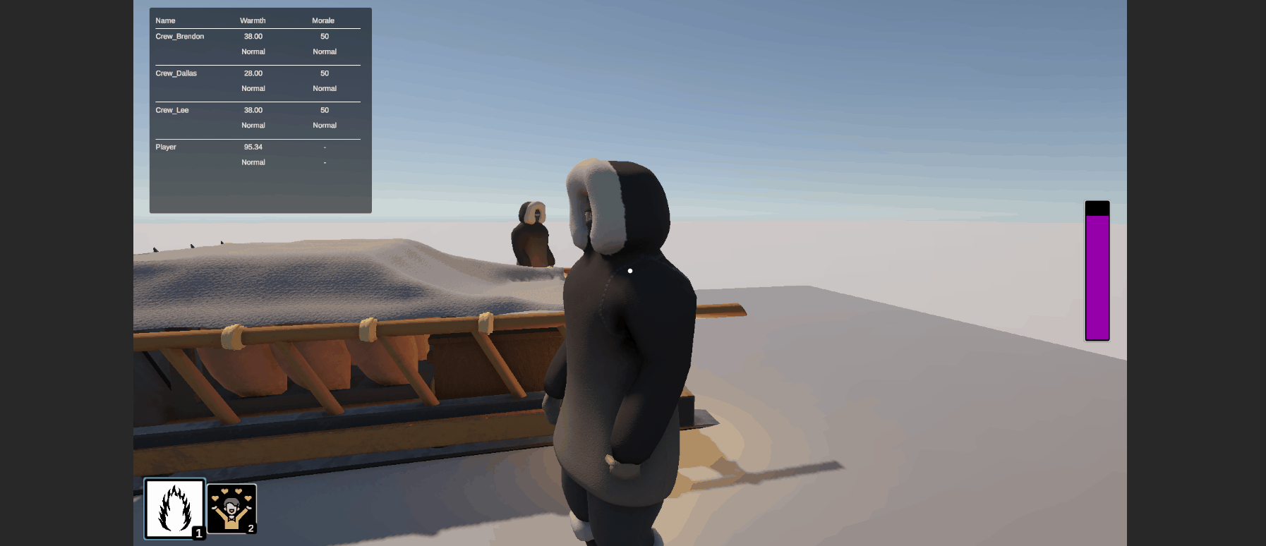 Gif of the Soothed morale modifier being applied to Crew