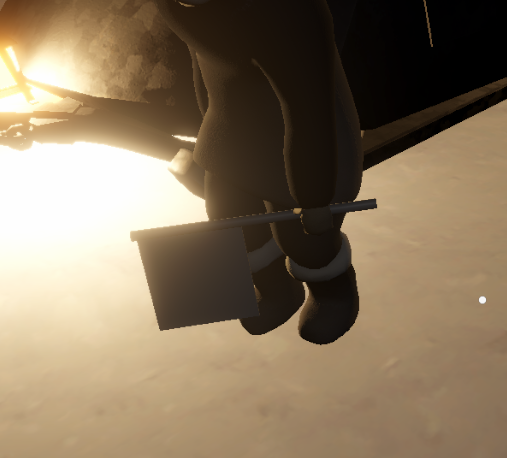 Screenshot of the Caravan Master in game with the placeholder flag