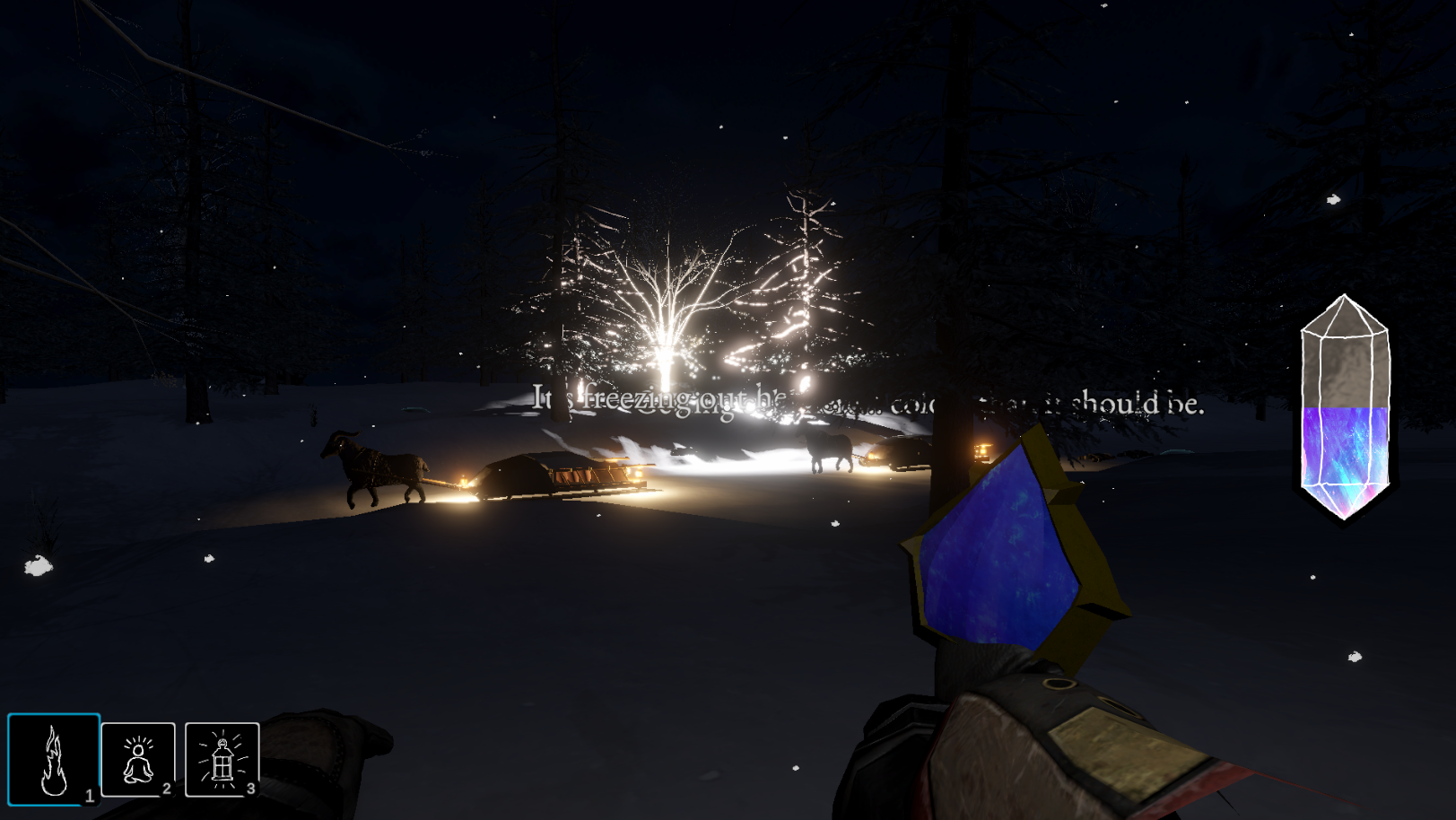 Screenshot of the Glimmerstalker flash when it kills a Crew member