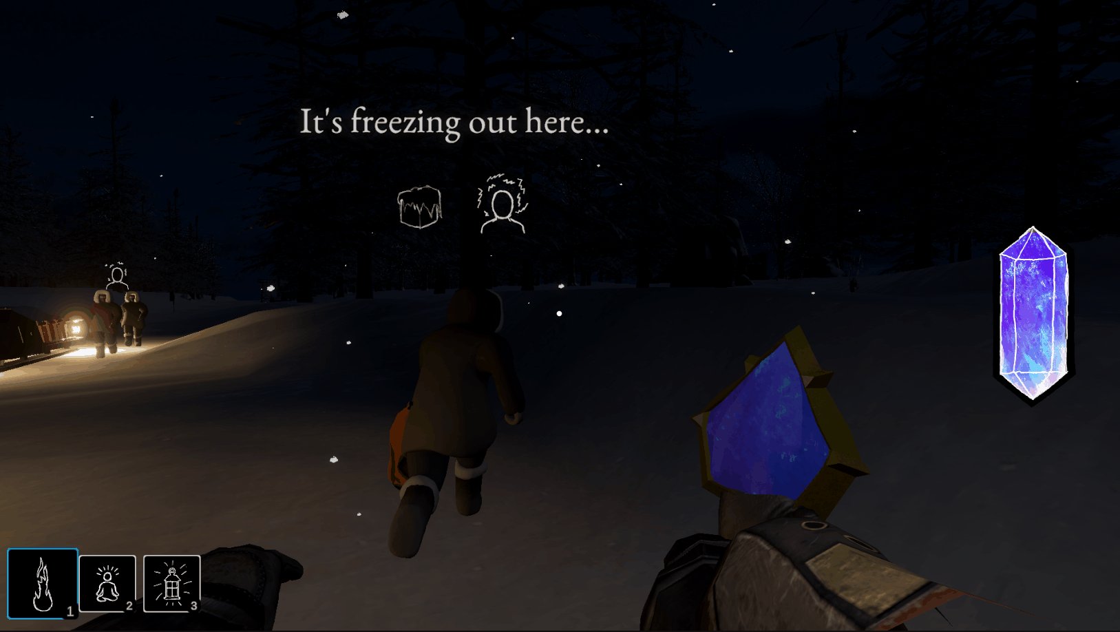 Gif of the Crew Stalked icon pulsing because the Glimmerstalker is attacking