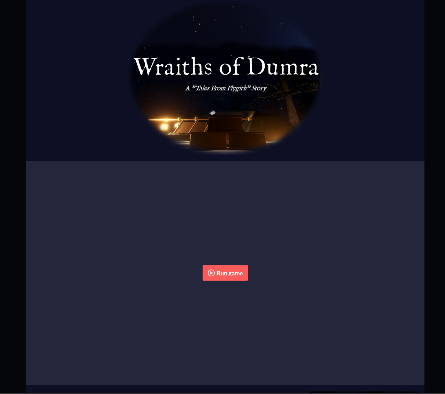 Screenshot of the new banner on the Itch page