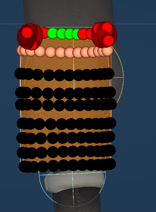 Screenshot of the cloth settings for the cape