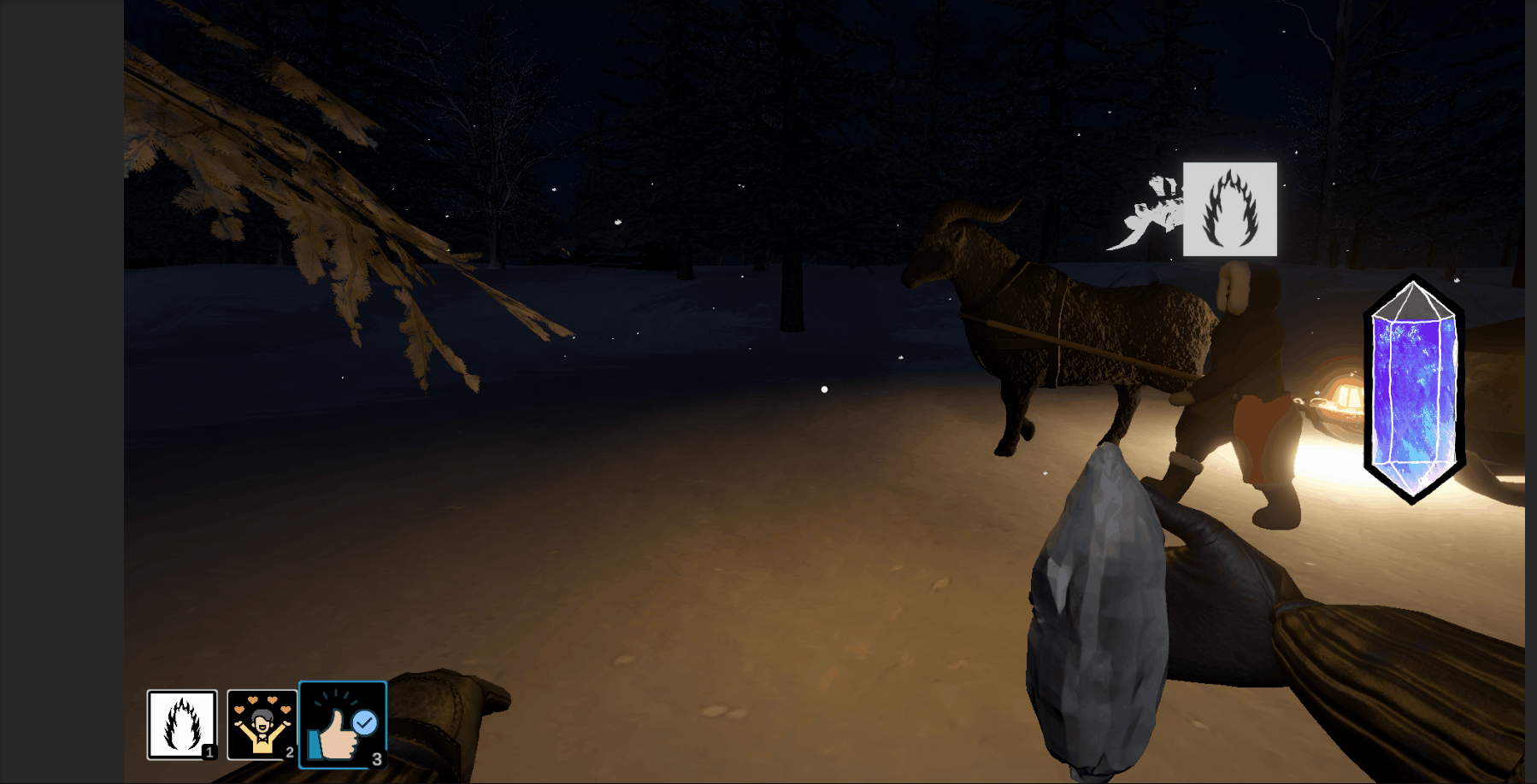 Gif of the cape deforming when the Caravan Master walks beside the caravan