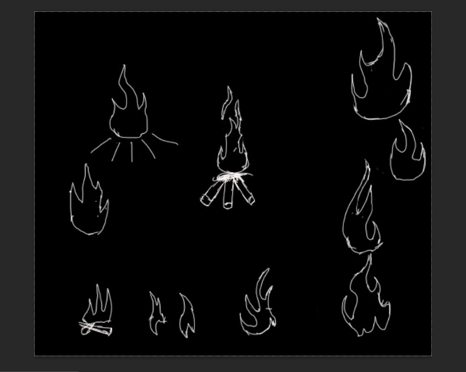 Image with a variety of flame designs for the Warmth spell icon