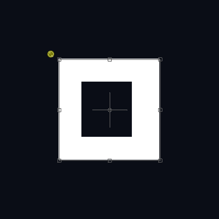 Gif showing the aliasing caused by rotating the hollow square