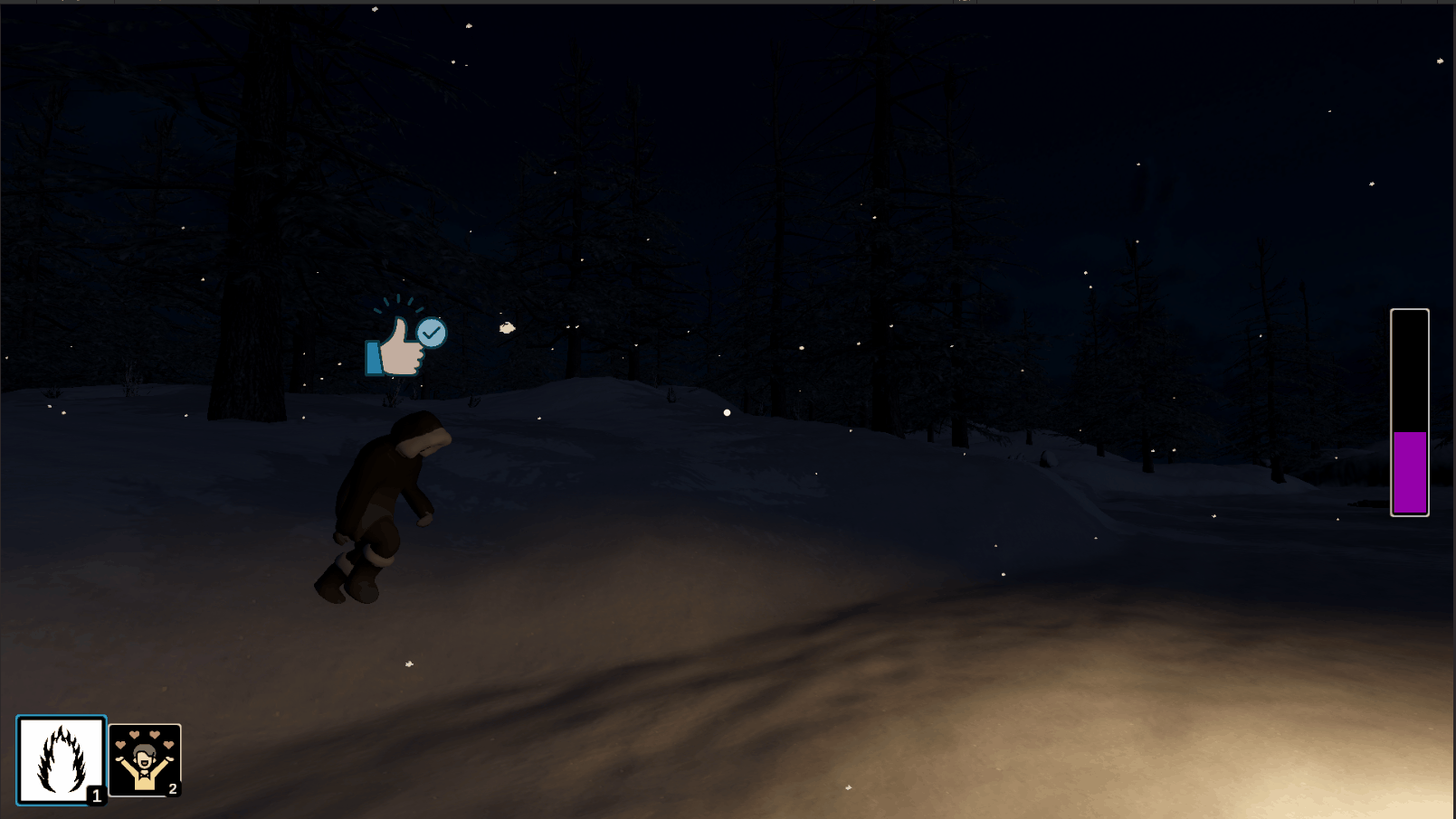 Gif showing the Crew returning back to the sled with the new animations