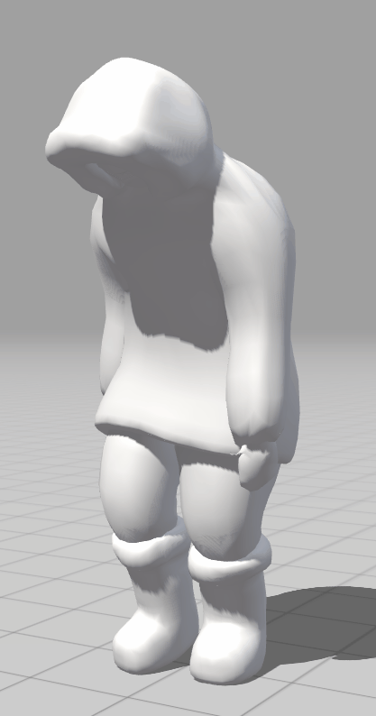 Gif showing the new sad walk animation