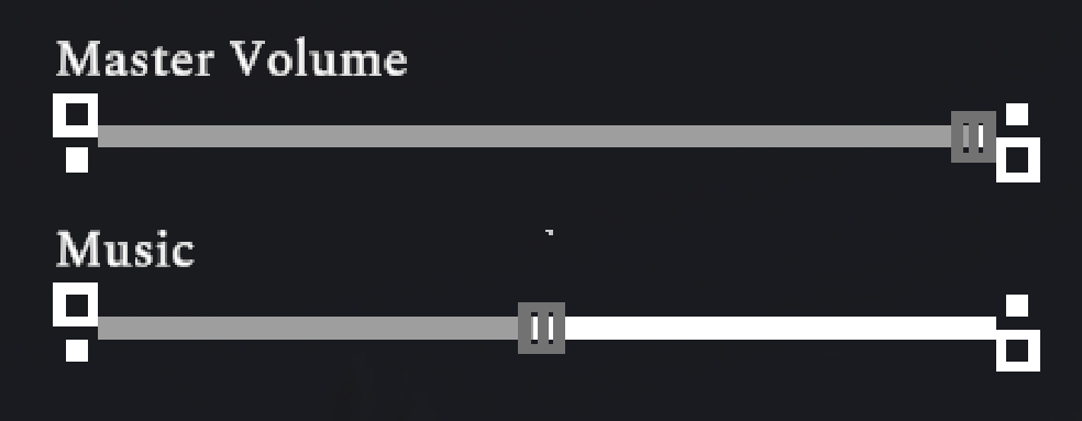 Screenshot of the new sliders in engine