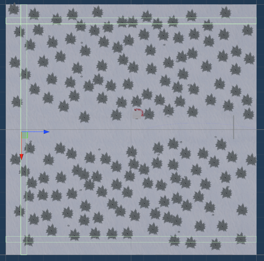 Screenshot of the new colliders along the tile edges